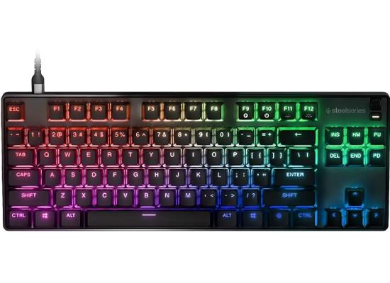 SteelSeries Apex 9 TKL Esports 80% PBT Wired RGB Optical OPTIPOINT Linear Mechanical Gaming Keyboard With Aluminum Alloy Frame, Hot Swappable Switches
