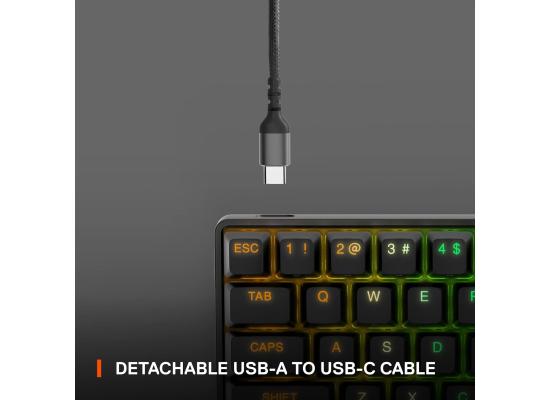 SteelSeries Apex Pro Mini Weird HyperMagnetic Gaming Keyboard – Adjustable Actuation – Compact 60% Form Factor – RGB – PBT Keycaps – USB-C​