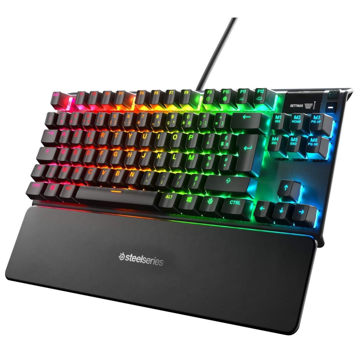 SteelSeries Apex Pro TKL Wired 80% RGB Mechanical Gaming Keyboard W/ OLED Smart Display, HyperMagnetic OmniPoint Adjustable Switches, World’s Fastest Mechanical Switches