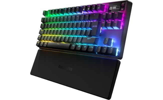 SteelSeries Apex Pro TKL Wireless 80% (2023) (2.4GHz/Bluetooth) RGB Mechanical Gaming Keyboard W/ OLED Smart Display, HyperMagnetic OmniPoint Adjustable Switches, World’s Fastest Mechanical Switches