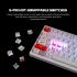 Fantech Atom Pro79 MK917 TRI-Mode Connection (Wireless 2.4GHz, BT 5.0, Wired) 79 Keys (TKL 75% Size) RGB Mechanical Gaming Keyboard, Hot Swappable w/ Smart LCD For Win & Mac -White/Red Switch