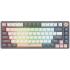 Fantech Atom Pro83 Mk913 TRI-Mode Connection (Wireless 2.4GHz, BT 5.0, Wired) 83 Keys (TKL 75% Size) RGB 3 Colors Combination Mechanical Gaming Keyboard, Anti-Ghosting Full Keys, Volume Knob - Stellar Edition Saturn/Red Switch