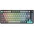 Fantech Atom Pro83 Mk913 TRI-Mode Connection (Wireless 2.4GHz, BT 5.0, Wired) 83 Keys (TKL 75% Size) RGB 3 Colors Combination Mechanical Gaming Keyboard, Anti-Ghosting Full Keys, Volume Knob - Stellar Edition Mercury/Red Switch