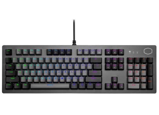Cooler Master CK352 Gaming Mechanical Keyboard Blue Switch with RGB Backlighting & Side LightBars Dual KeyCap Color(Black&Grey) (عربي)