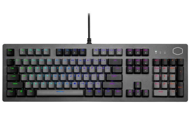 Cooler Master CK352 Gaming Mechanical Keyboard Blue Switch with RGB Backlighting & Side LightBars Dual KeyCap Color(Black&Grey) (عربي)