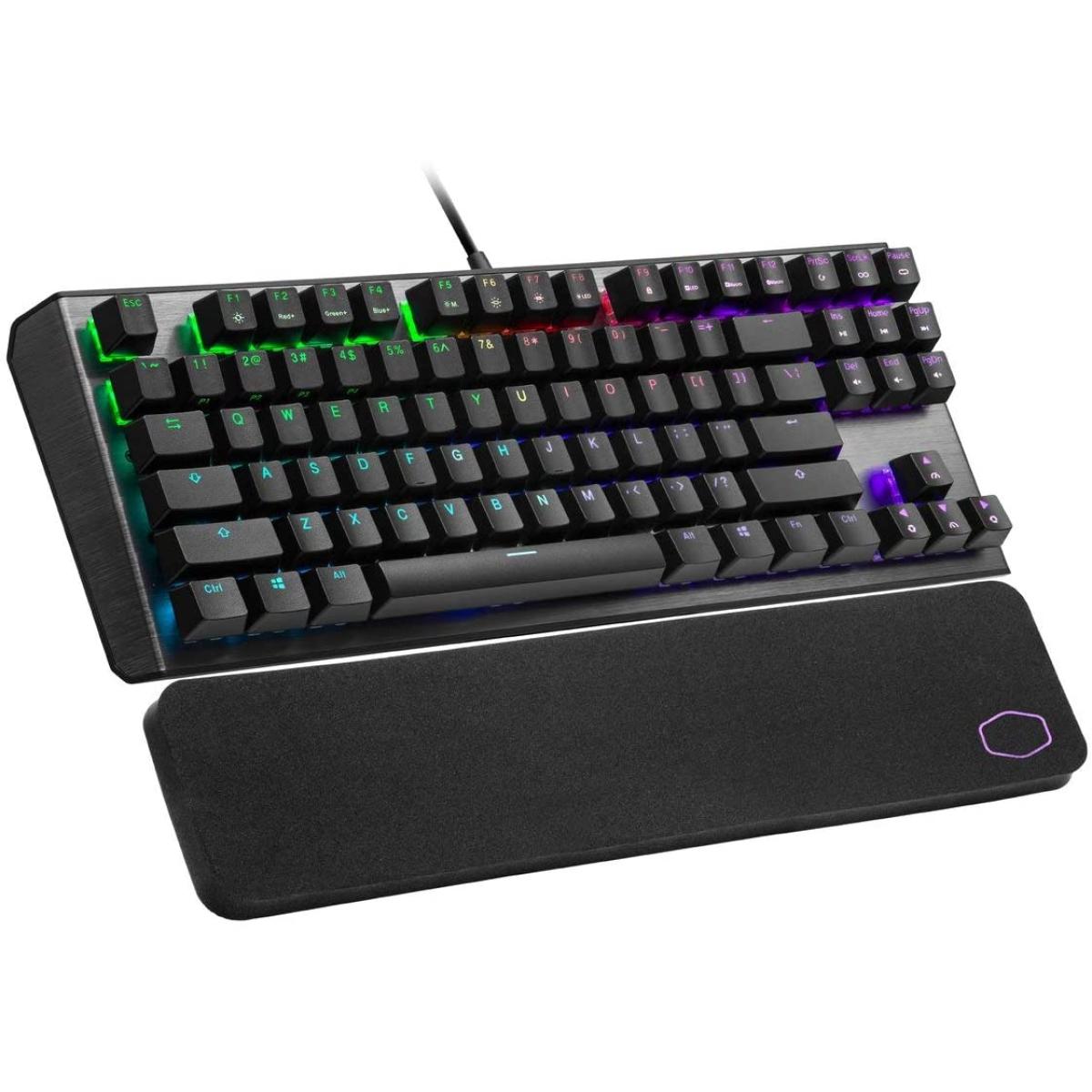 Cooler Master CK530 V2 Tenkeyless Gaming Mechanical Keyboard Brown Switch On-The-Fly Controls, and Aluminum Top Plate (عربي) - ((Only 1 Available))