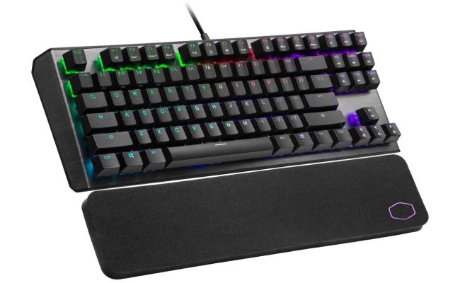 Cooler Master CK530 V2 Tenkeyless Gaming Mechanical Keyboard Brown Switch On-The-Fly Controls, and Aluminum Top Plate