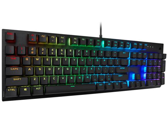 Corsair K60 RGB PRO Full-Sized Black Wired Mechanical Gaming Keyboard w/ Transparent Design, More Brighter - CHERRY MV