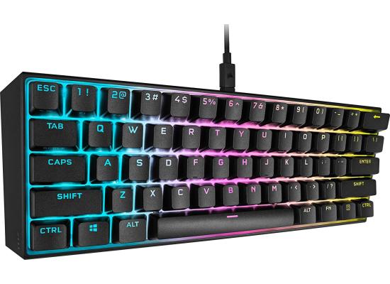 Corsair K65 RGB MINI 60% Black Type-C Wired Mechanical Gaming Keyboard w/ Axon Technology - CHERRY MX Red