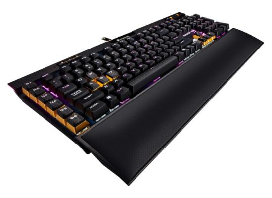 Corsair K95 RGB PLATINUM SE Full-Sized Black & Gold Wired Mechanical Gaming Keyboard w/ Palm Rest - CHERRY MX Speed (عربي)