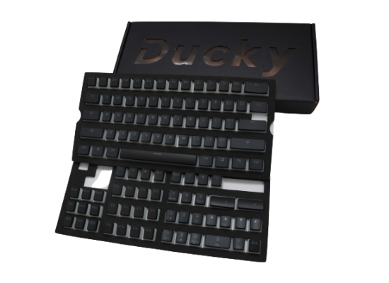 Ducky PBT Double-Shot Pudding Keycaps Classic Black & White Color Theme Design