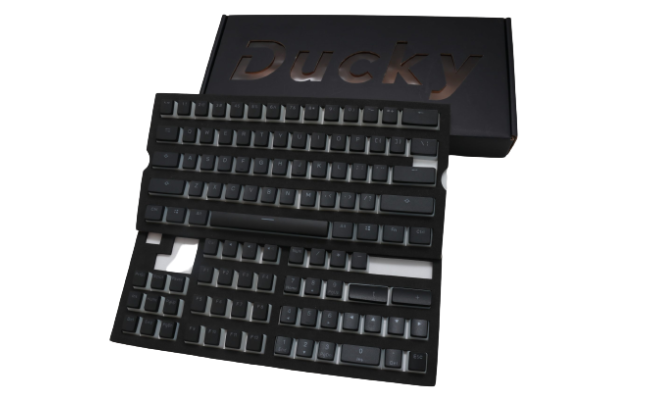 Ducky PBT Double-Shot Pudding Keycaps Classic Black & White Color Theme Design