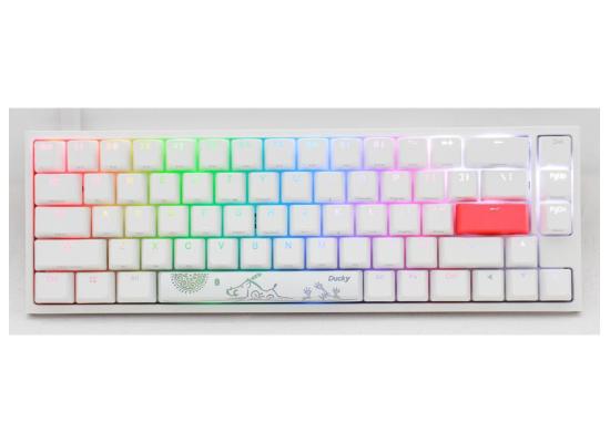 Ducky One 2- SF BROWN switch White keycaps White case/ RGB Mechanical Gaming Keyboard 