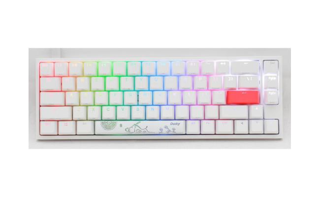 Ducky One 2- SF Red switch White keycaps White case/ RGB Mechanical Gaming Keyboard