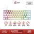 FANTECH MAXFIT61 MK857 RGB Wired 60% Mechanical Keyboard, 61 Keys Hot Swappable Type-C Programmable Gaming Keyboard, Red Switch-White