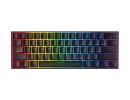 FANTECH MAXFIT61 MK857 RGB Wired 60% Mechanical Keyboard, 61 Keys Hot Swappable Type-C Programmable Gaming Keyboard, Red Switch-Black