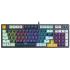 Fantech Atom96 MK890 V2 RGB (Full Size) 3 Colors Combination Wired Mechanical Gaming Keyboard Mizu Edition, Anti-Ghosting Full Keys, 3 Pin Hot-Swappable Switches, Volume Knob - Navy Blue/Red Switch