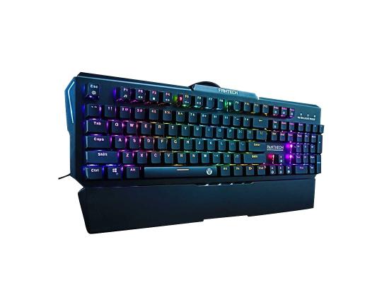 Fantech MK882 Pantheon RGB Gaming Mechanical Keyboard w/ Aluminum Cover & Ergonomics Wrists Rest, Water & Dust Proof - Optical Blue Switch