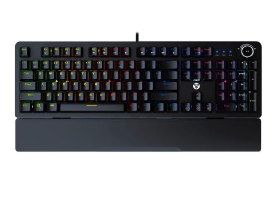 Fantech MaxPower MK853 RGB Mechanical Gaming Keyboard, Macro Supported, Ergonomic Wrist Rest, Anti Ghost Keys, Red Switch