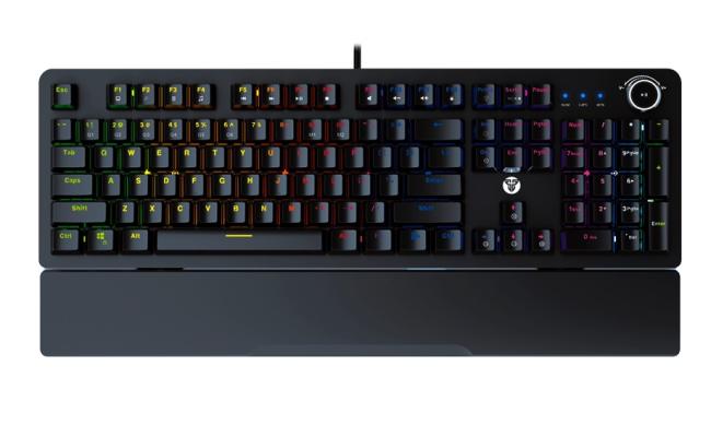 Fantech MaxPower MK853 RGB Mechanical Gaming Keyboard, Macro Supported, Ergonomic Wrist Rest, Anti Ghost Keys, Red Switch