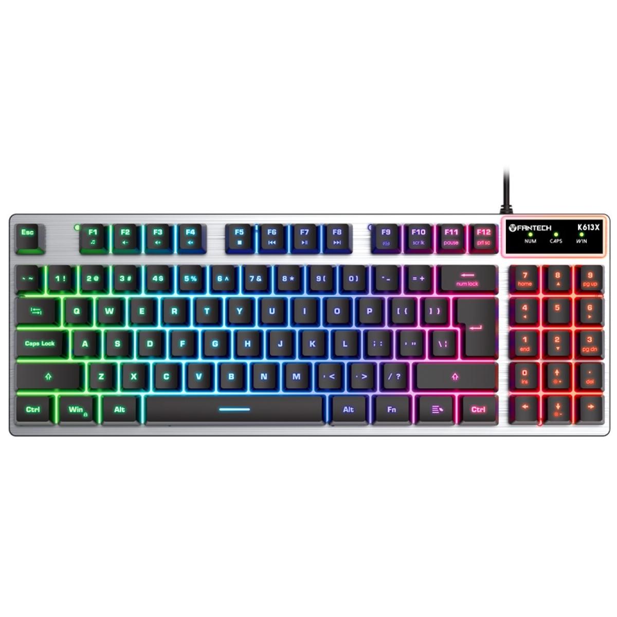 Fantech Fighter K613x (80%) Membrane Compact Gaming Keyboard w/ Alluminium Body & 3 RGB Backlit Modes - Floating Switch