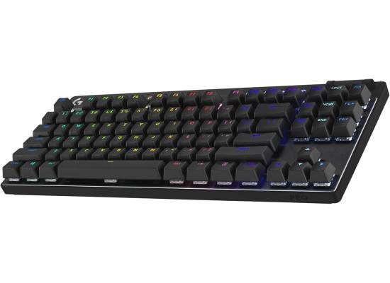 Logitech G PRO X TKL LIGHTSPEED Wireless (2.4GHz, Bluetooth, Wired USB) RGB Gaming Keyboard, GX Brown Tactile, PBT Keycaps w/ USB-C, Media Controls & Volume Roller - Black