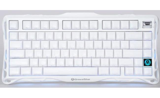 GravaStar Mercury K1 75% Wireless Mechanical Gaming Keyboard, Aluminum Alloy Exoskeleton Design, Gasket Custom Keyboard Hot-Swap Socket, Linear Switches, RGB Backlit ,White GravaStar Mercury K1 75% Wireless Mechanical Gaming Keyboard, Aluminum Alloy Exoskeleton Design, Gasket Custom Keyboard Hot-Swap Socket, Linear Switches, RGB Backlit ,White