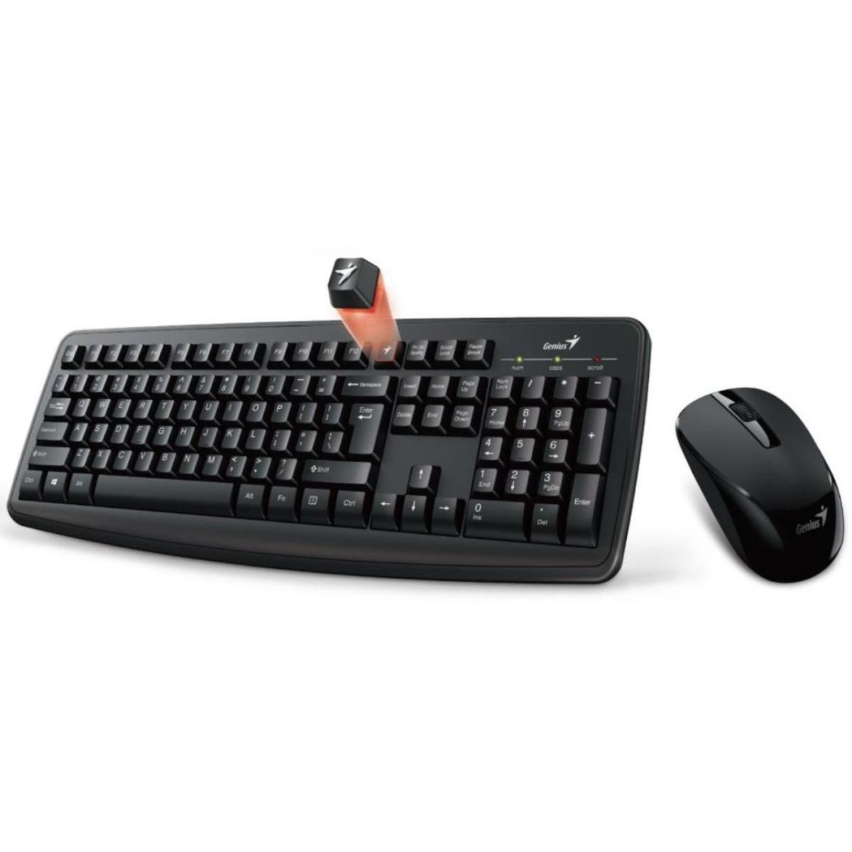 Genius KM-8100 2.4GHz Wireless Smart Water Resistant Keyboard & Mouse Kit