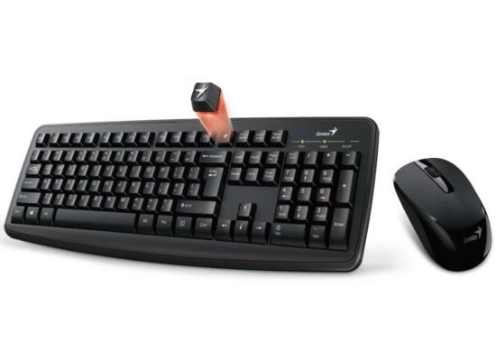 Genius KM-8100 2.4GHz Wireless Smart Water Resistant Keyboard & Mouse Kit 