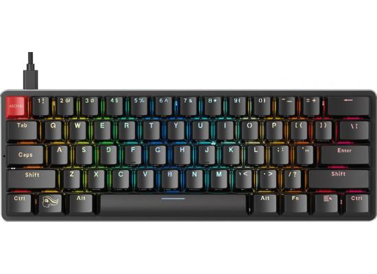 Glorious GMMK COMPACT (60%) , Modular Mechanical Gaming Keyboard - US (ANSI) 61/62 Keys -Removable USB Cord , RGB LED Backlit, Hot Swap Switches (Black/Brown Switches)