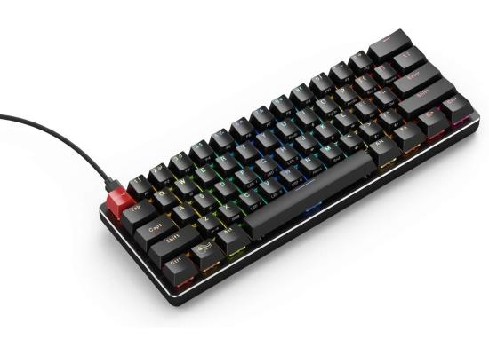 Glorious GMMK COMPACT (60%) , Modular Mechanical Gaming Keyboard - US (ANSI) 61/62 Keys -Removable USB Cord , RGB LED Backlit, Hot Swap Switches (Black/Brown Switches)