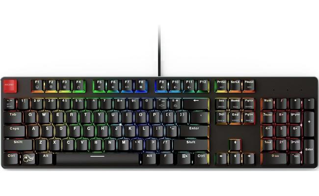 Glorious GMMK Full Size, Modular Mechanical Gaming Keyboard - Full Size 104/105 Keys - RGB LED Backlit, Hot Swap Switches (Black/Brown Switches)