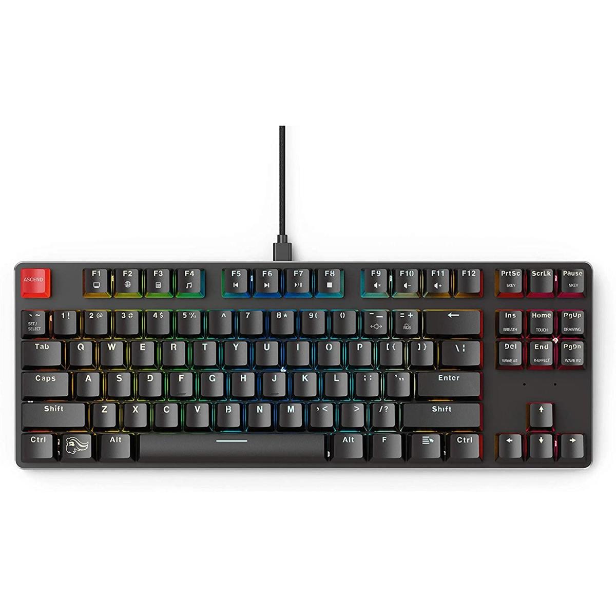 Glorious GMMK TKL (80%), Modular Mechanical Gaming Keyboard -TenKeyLess 87/88 Keys - RGB LED Backlit, Hot Swap Switches (Black/Brown Switches)