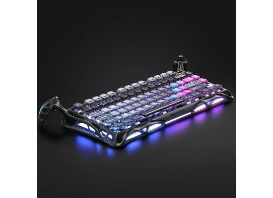 GravaStar Mercury K1 Pro 75% Wireless Mechanical Gaming Keyboard, Gasket Compact Custom Keyboard Hot-Swap Socket, Linear Switches, with RGB Backlit & Frame (Galaxy Black)
