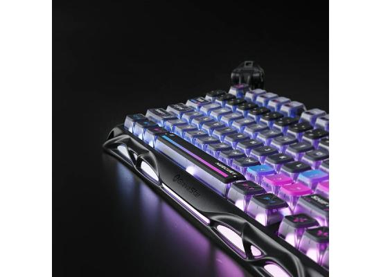 GravaStar Mercury K1 Pro 75% Wireless Mechanical Gaming Keyboard, Gasket Compact Custom Keyboard Hot-Swap Socket, Linear Switches, with RGB Backlit & Frame (Galaxy Black)