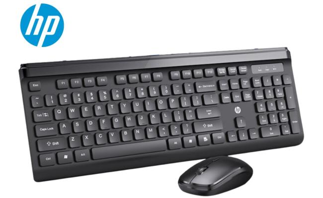 HP CS500 Kit Office Combo 2in1 Wireless (2.4GHz), Silent Slim Design Full-Size Keyboard  & Up To 1600DPI Mouse - For Windows (عربي)