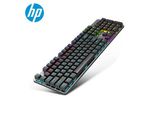 HP GK100F RGB Wired Gaming Mechanical Black Keyboard - Blue Switch