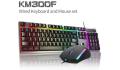 HP KM300F Wired Rainbow Led Lighting Gaming Keyboard & Mouse Combo, Membrane Full-Sized 104 Keys Metal Keyboard, 1000DPI Wired Gaming 110G Mouse