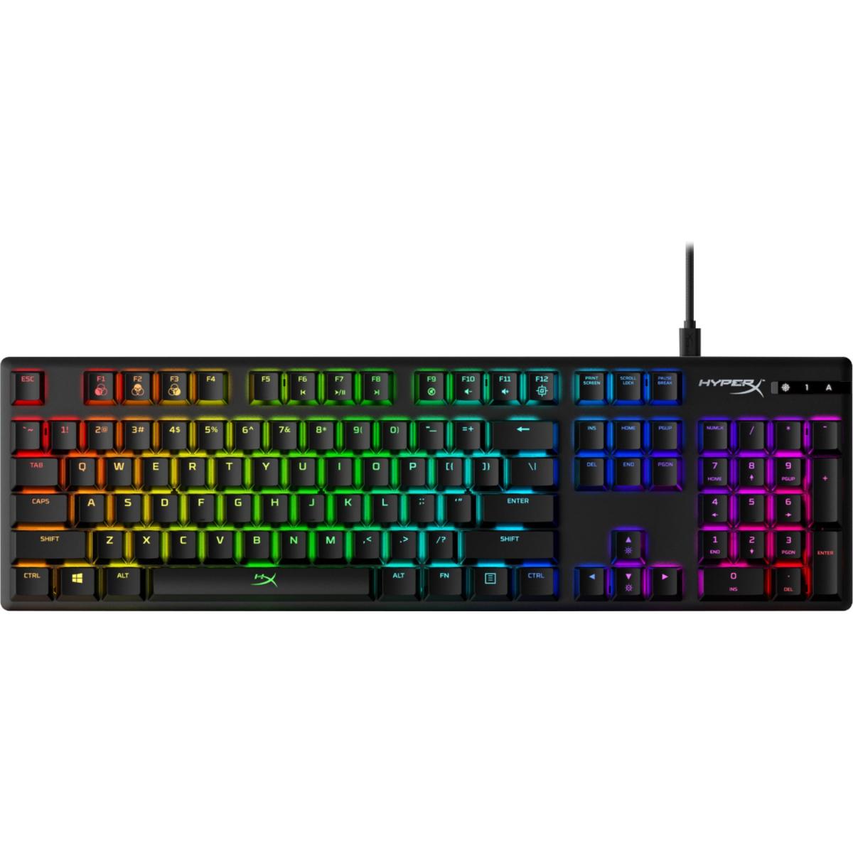 HyperX Alloy Origins Mechanical Gaming Keyboard, Macro Customization, Full Sized KeyBoard, RGB LED Backlit - Linear HyperX Red Switch