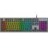 HP K500Y Backlit Membrane Wired Gaming Keyboard w/ Mixed Color Lighting & Matte Finish Double Injection Key Caps