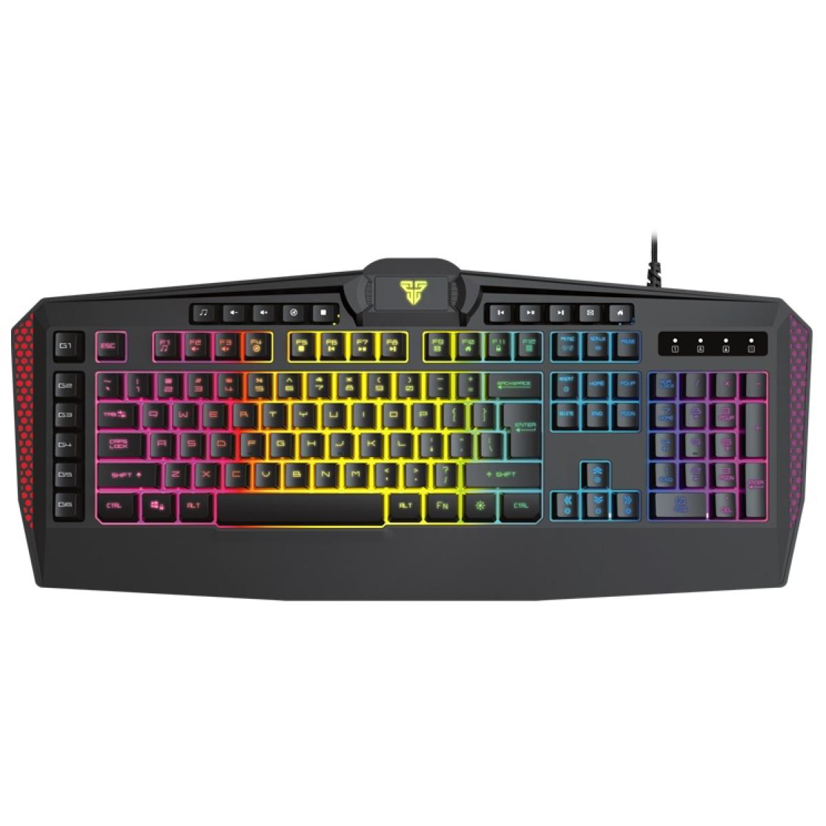 Fantech K513 Booster Membrane RGB Gaming Keyboard w/ Multimedia Keys & Side Macro Buttons