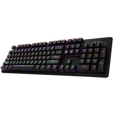 ABKONCORE K595 Rainbow RGB LED Backlit Splash-Proof Mechanical Gaming Keyboard-Blue Switches