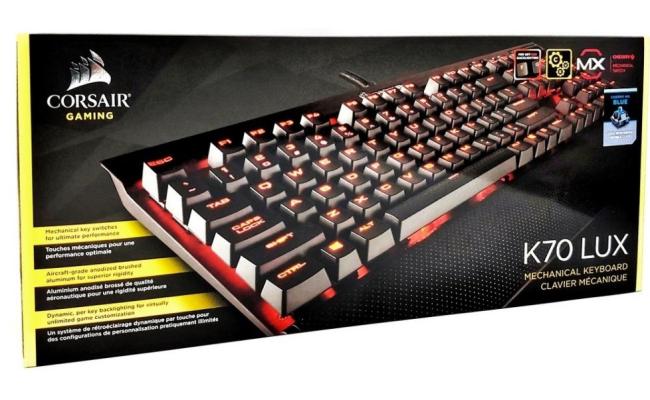 Corsair K70 LUX Mechanical Gaming Keyboard Red LED CHERRY® MX Red w/ Wrist Rest