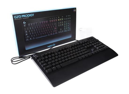 Logitech G213 Prodigy RGB Mech-Dome (Hybrid) Gaming Keyboard , Dedicated Media Controls, Spill-Resistant and Durable Design