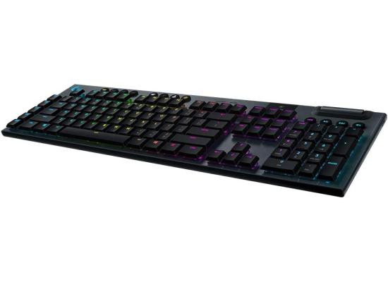 Logitech G915 Full-Size LIGHTSPEED Wireless (2.4GHz + Bluetooth) RGB Low-Profile Mechanical (GL Tactile Switch) w/ Ultrathin Design - Carbon Gaming Keyboard
