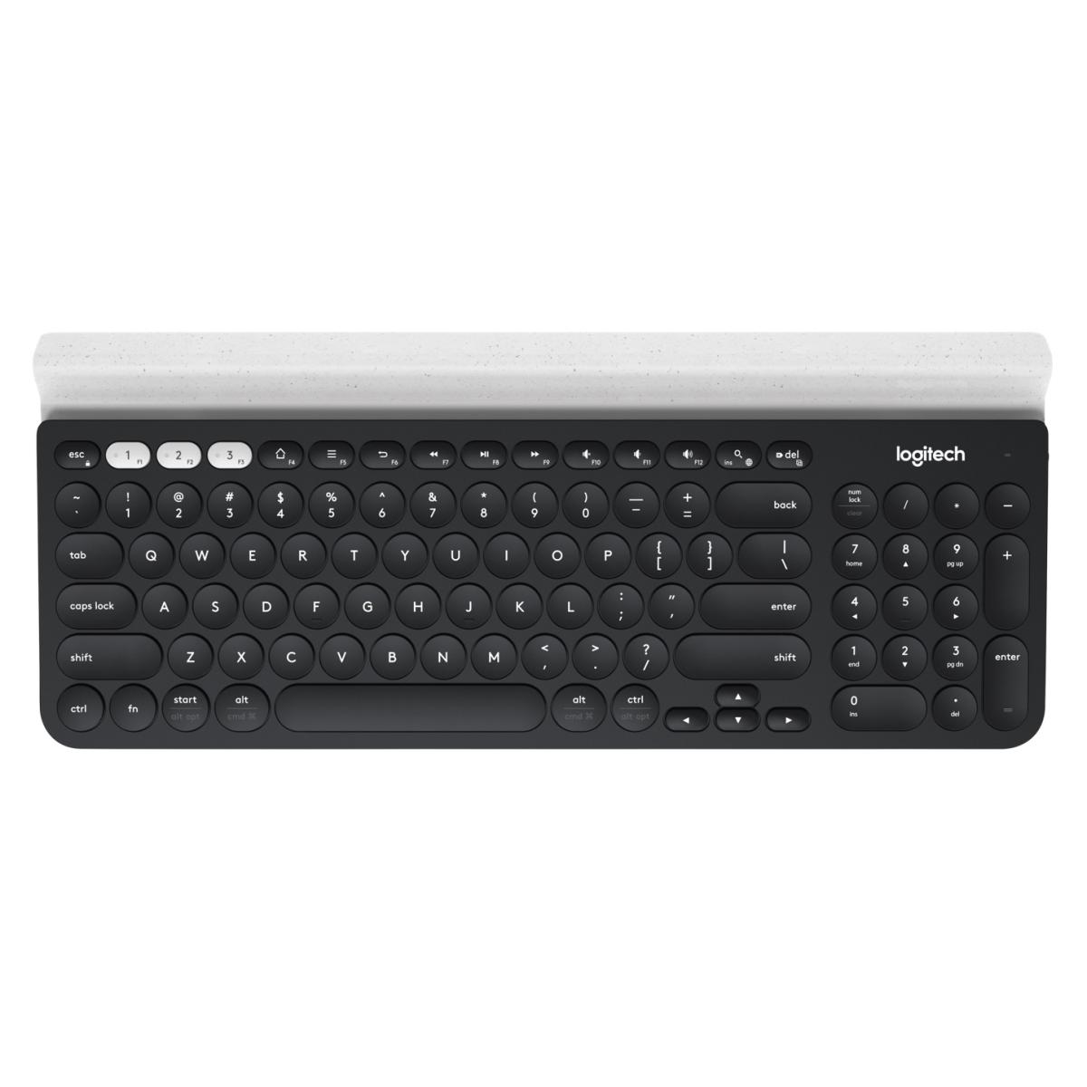 Logitech K780 Multi-Device Wireless (Bluetooth + 2.4GHz USB) Compact Keyboard Up To 18 months 2Battery life-For PC, Mac, Phone, Tablet (عربي)