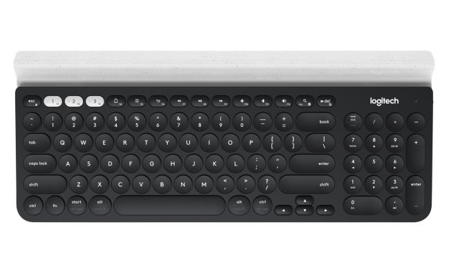 Logitech K780 Multi-Device Wireless (Bluetooth + 2.4GHz USB) Compact Keyboard Up To 18 months 2Battery life-For PC, Mac, Phone, Tablet (عربي)
