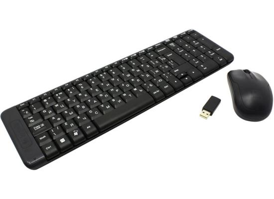 Logitech MK220 Compact Kit 2.4GHz Wireless Black Keyboard & Mouse Combo (عربي)