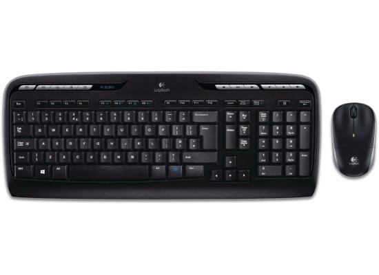 Logitech MK540 Advanced Wireless Keyboard & Mouse Combo 2in1 (2.4GHz), Sleek & Comfortable Spill-Resistant Design, Full-Size Keyboard w/ Programmable Keys & Palm Rest, Optical Mouse - PC/Laptop  (عربي)