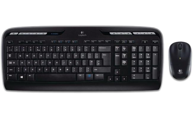 Logitech MK540 Advanced Wireless Keyboard & Mouse Combo 2in1 (2.4GHz), Sleek & Comfortable Spill-Resistant Design, Full-Size Keyboard w/ Programmable Keys & Palm Rest, Optical Mouse - PC/Laptop  (عربي)